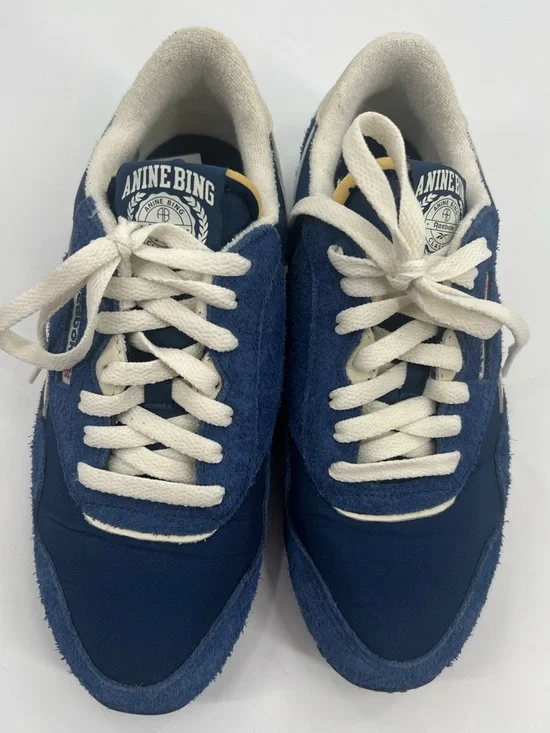 Anine Bing x Reebok Classic Nylon Shoes sneakers blue retro sz 37.5 Men 6 W 7.5 - Picture 3 of 11